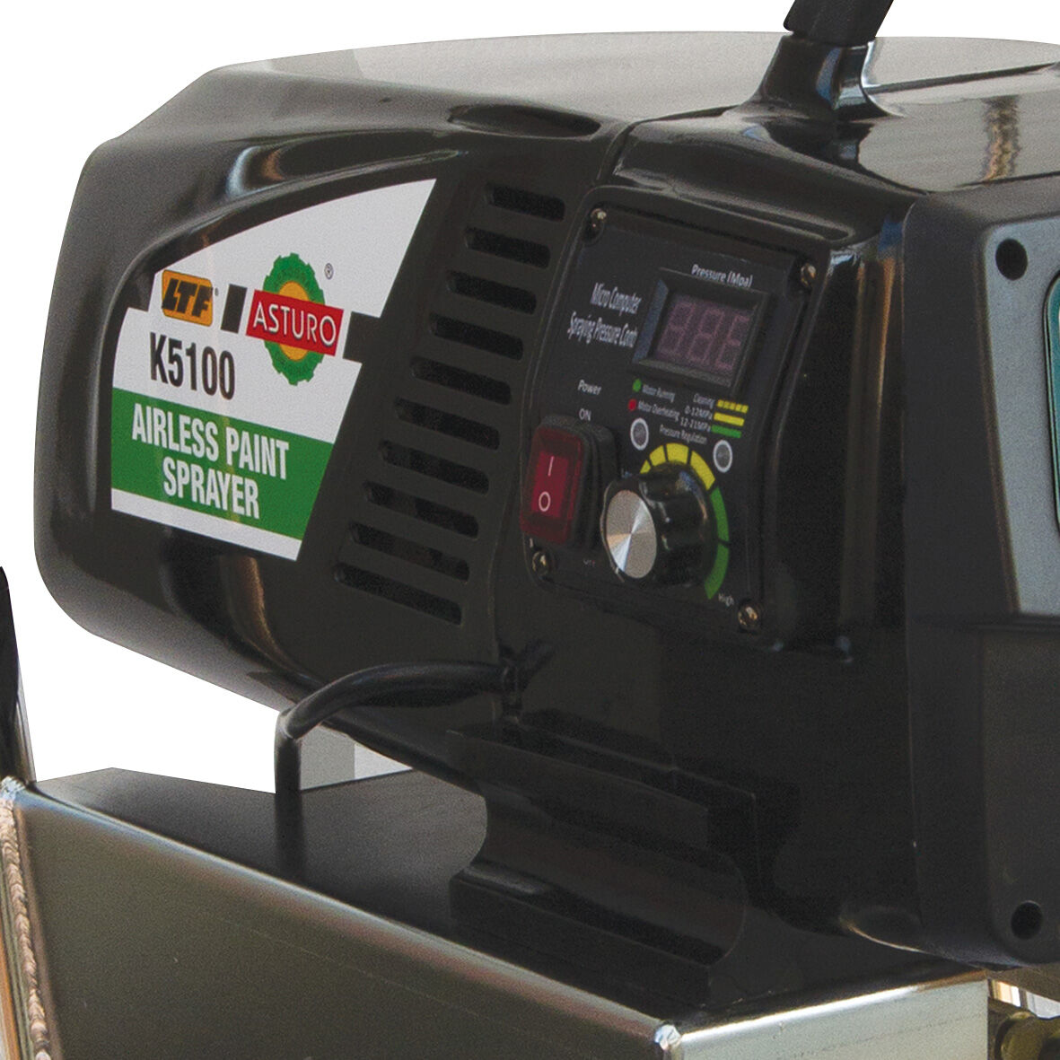 ASTURO 0775100K Airless electric piston pump K5100 for the CONSTRUCTION - BUILDING sector, complete with painting kit, suction and recirculation system