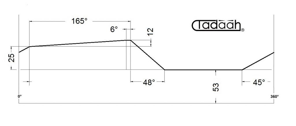 08.29.107 Camma a disco standard radiale Pos.1, Gildemeister AS16, AS20, GS20, GM20, GM20AC h=12 x 159°
