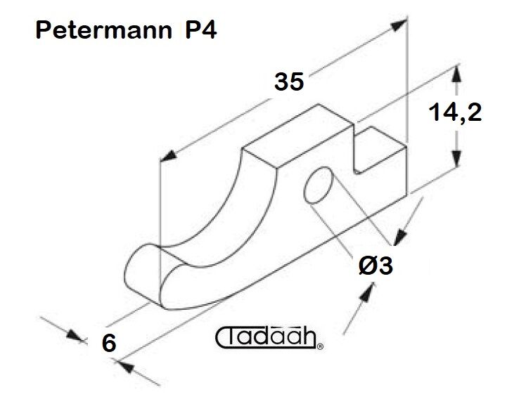 098105 Chuck lever suitable for single-spindle lathe 3 mm PETERMANN P 4