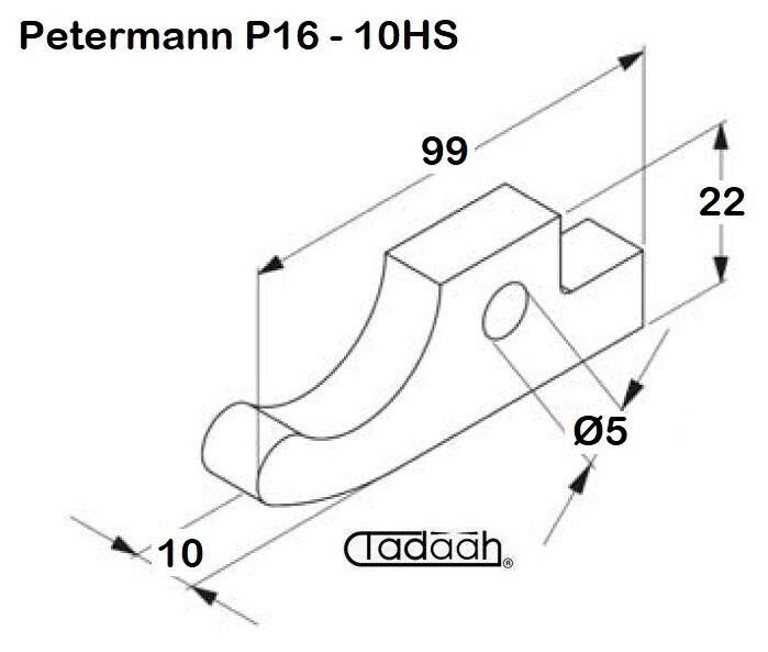 098107 Spannfinger passend für Einspindeldrehautomat 5 mm PETERMANN - P 16