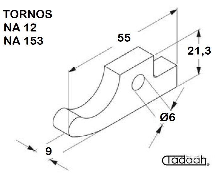 098098 Nasello per tornio TORNOS NA12, NA153