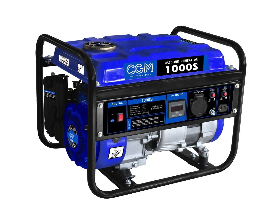 CGM 1000S Generatore di corrente portatile a benzina 1.1kW, monofase 230V, con avviamento a strappo e regolazione di tensione AVR