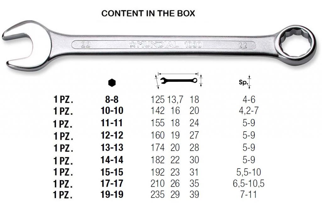 MUNDIAL 1033.909 SERIE 9 CHIAVI COMBINATE - clip in plastica compatta