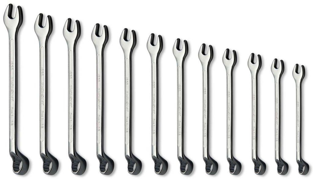 1041.120 SERIE 12 CHIAVI COMBINATE DOPPIA CURVA 75° - scatola cartone