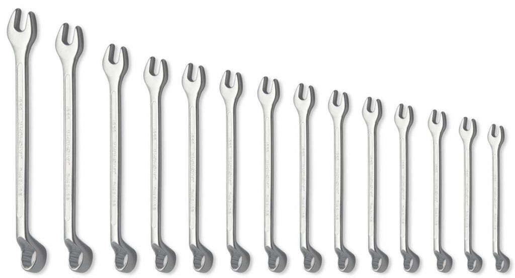 1041.140 SERIE 14 CHIAVI COMBINATE DOPPIA CURVA 75° - scatola cartone