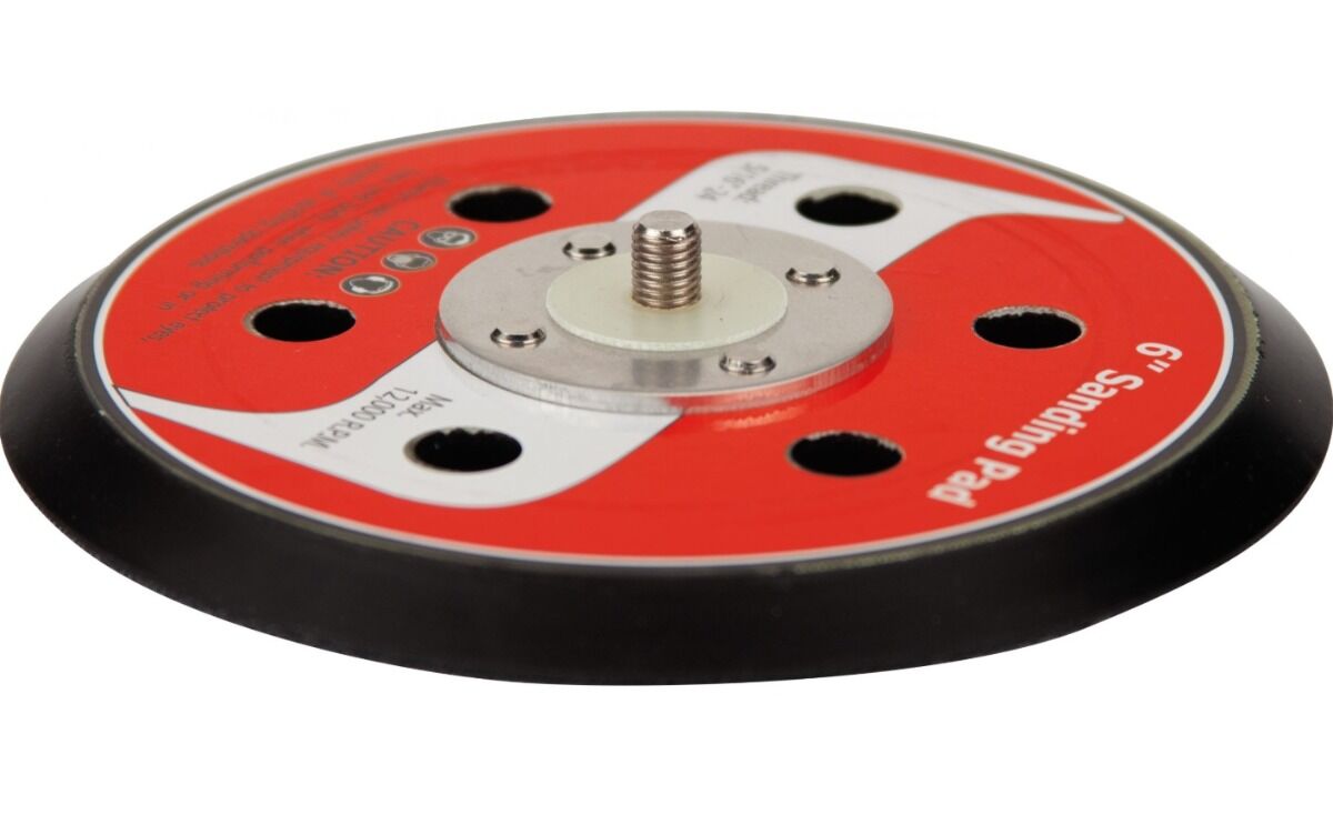 1070211001 AIRTEC 150mm Velcro Klett-Teller, 6-Loch, 5/16"x24F Gewinde