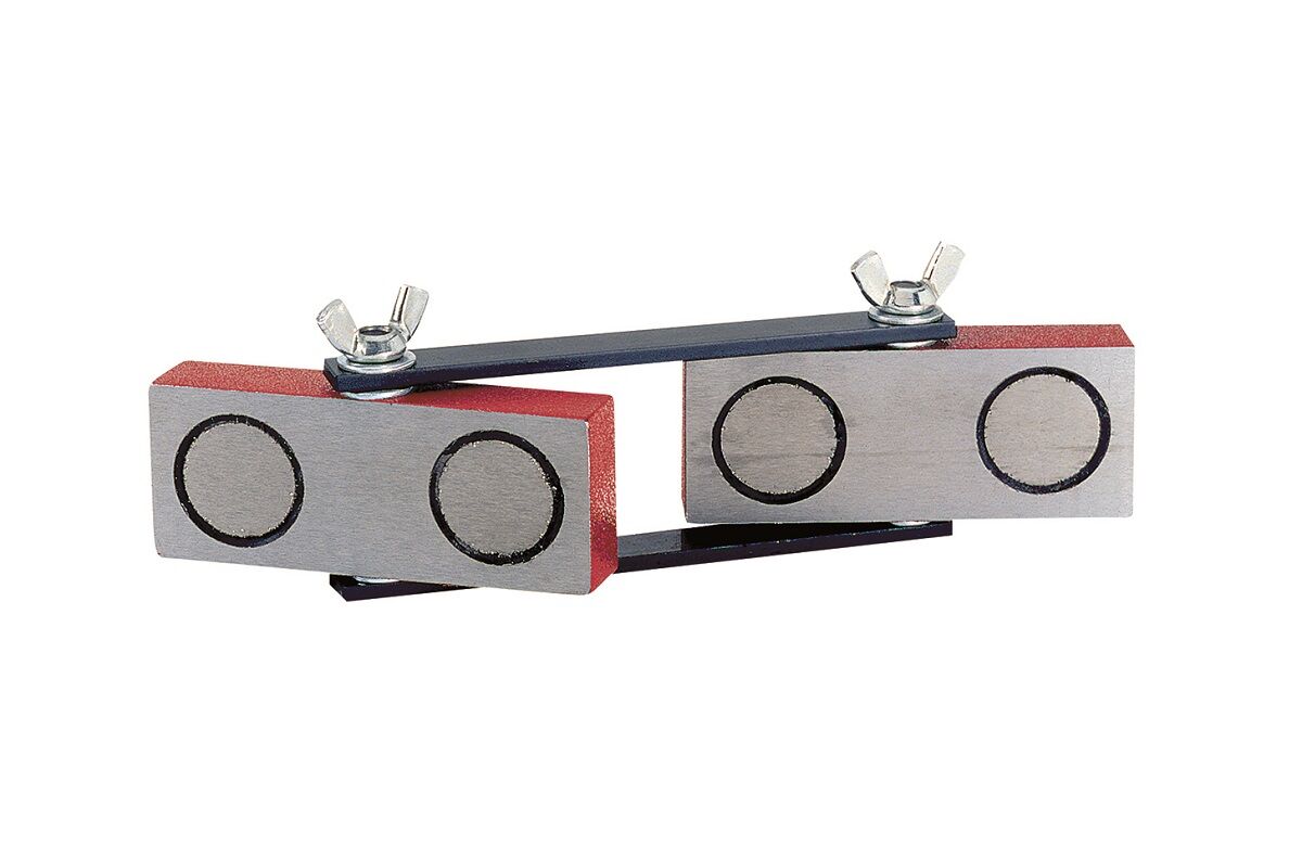 LTF 120.00 Posizionatore magnetico tipo doppio per saldatori, dimensioni singolo magnete 100x40x20mm, forza magnetica 34kg