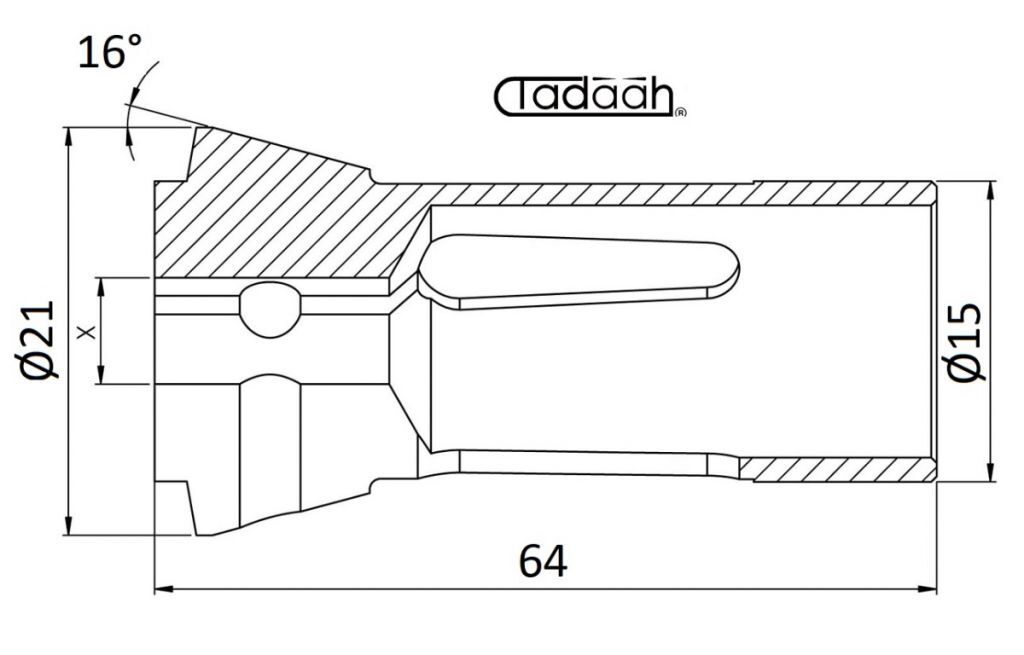 120E - F15-580 Pinza Stringibarra TONDA a compressione DIN 6343 per Feinler FA10, Gauthier GM12, Strohm 105 - 125 , Tornos R10