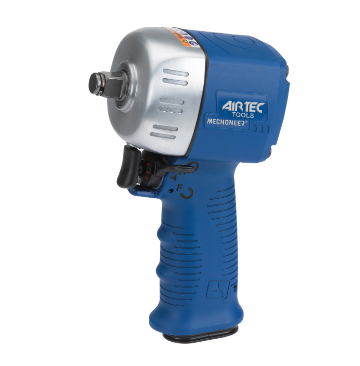 12102052 AIRTEC Mini pneumatic impact wrench with 1/2" drive, equipped with the Mechoneer striking system