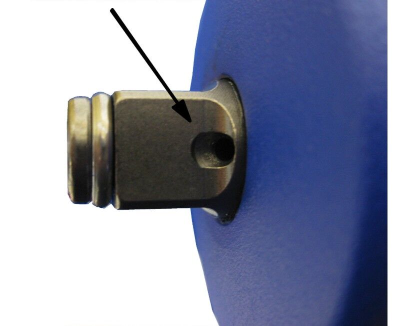 12102087 AIRTEC Avvitatore pneumatico ad impulsi con attacco 1/2" modello 458, con foro per ingrassaggio nell'albero, coppia massima 542Nm