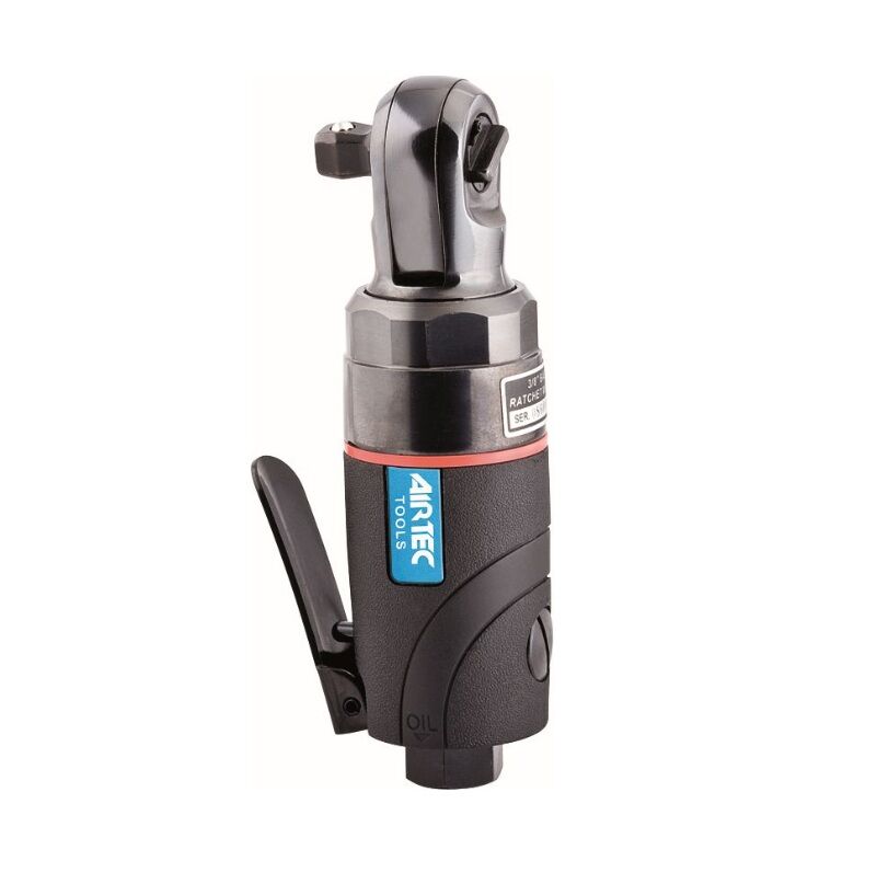 AIRTEC 12301008 Mini chiave pneumatico a cricchetto 3/8" reversibile modello 403, albero bombato per un utilizzo più flessibile