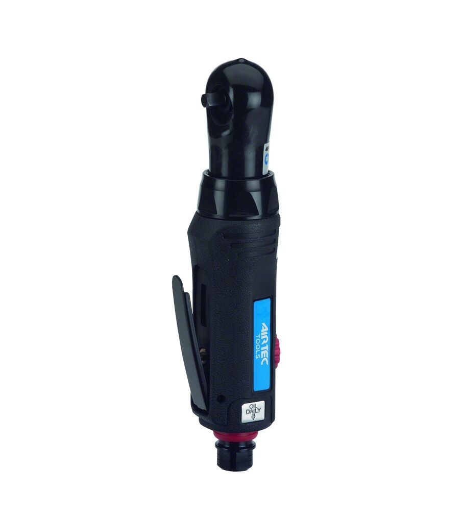 AIRTEC 12301030 1/4" umschaltbarer Druckluft-Ratschenschlüssel Modell 442, hinterer Auslass und drehbarer Luftanschluss