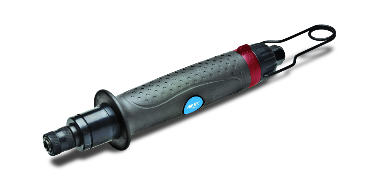 12302020 AIRTEC Reversibler Druckluft-Schraubendreher mit geradem Griff und automatischer Luftabschaltung, Druckstartmechanismus