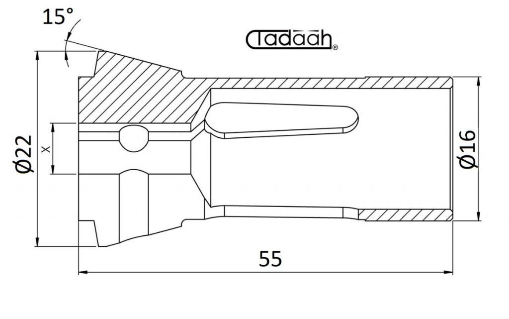 123E - F16-104 Pinza Stringibarra TONDA a compressione DIN 6343