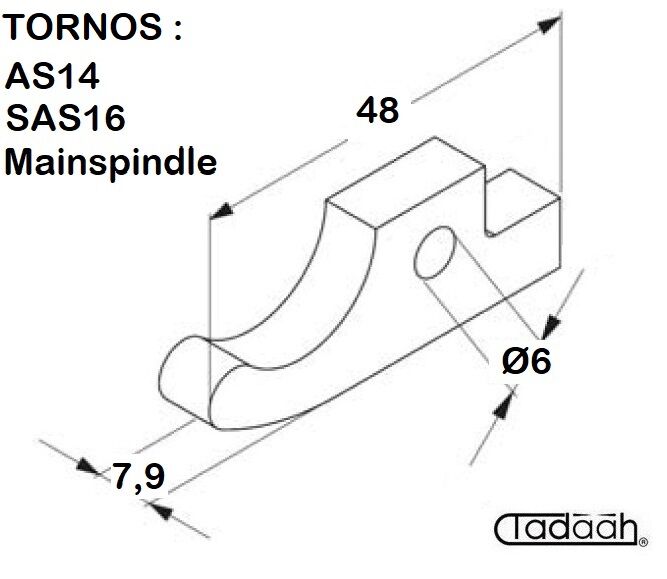 12 149 Spannfinger für TORNOS AS 14, SAS 16, Hauptspindel