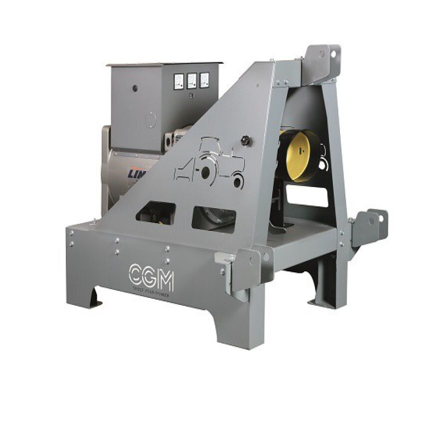 85TRL Generatore C.G.M. Gruppi Elettrogeni srl 1500 Giri/mn con attacco tre punte per trattori con potenza 150Hp, regolatore elettronico di tensione (AVR), 400V