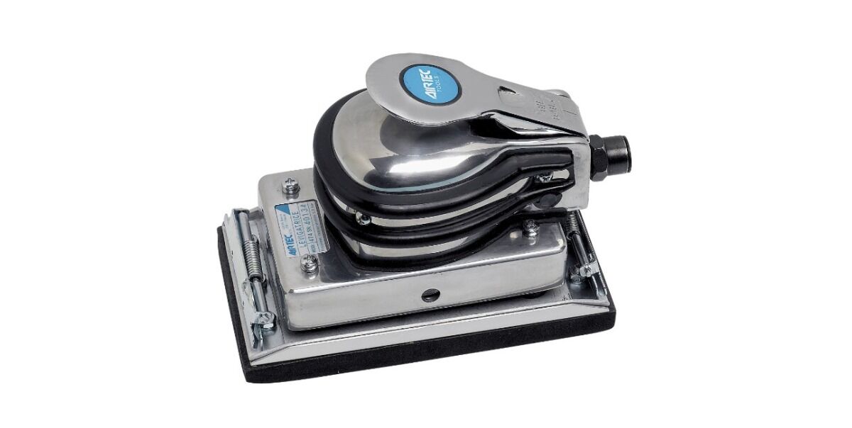 13116500 AIRTEC Orbital pneumatic block sander model 474, rectangular 93x165mm pad, with spring clips