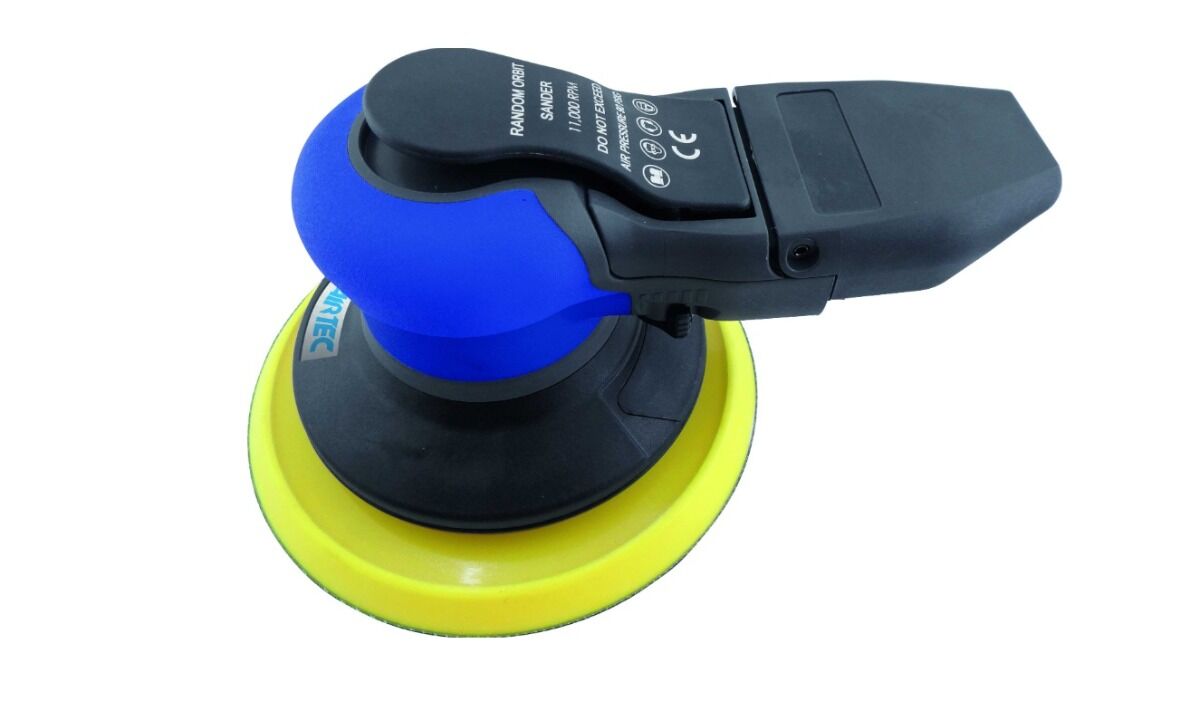 13117200 AIRTEC Palm orbital pneumatic sander without dust extraction, with 150 mm velcro pad