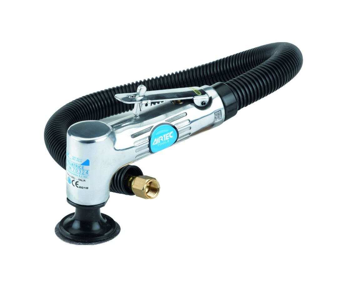 AIRTEC 13200012 Smerigliatrice angolare pneumatica silenziata modello 487 con platorello Ø50 mm e un disco abrasivo grana 80