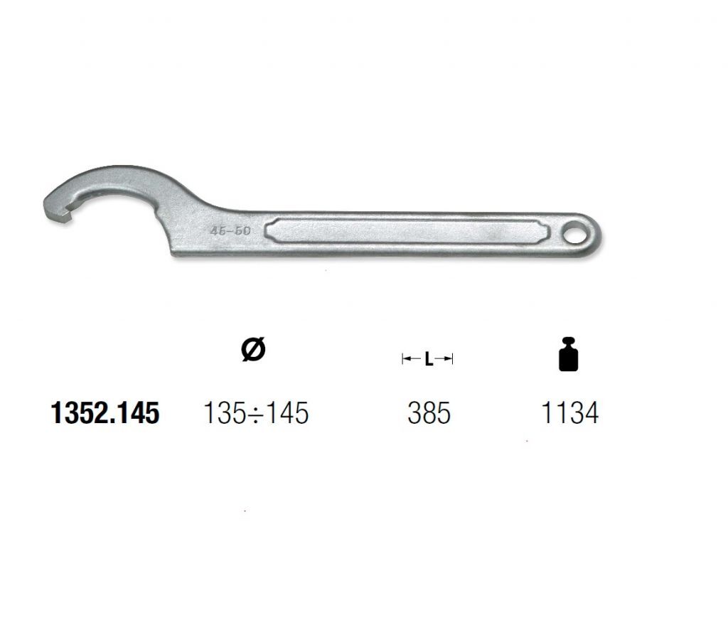 1352.145 FESTER SEKTORSCHLÜSSEL MUNDIAL Ø135÷145 L=385 QUADRATNASE