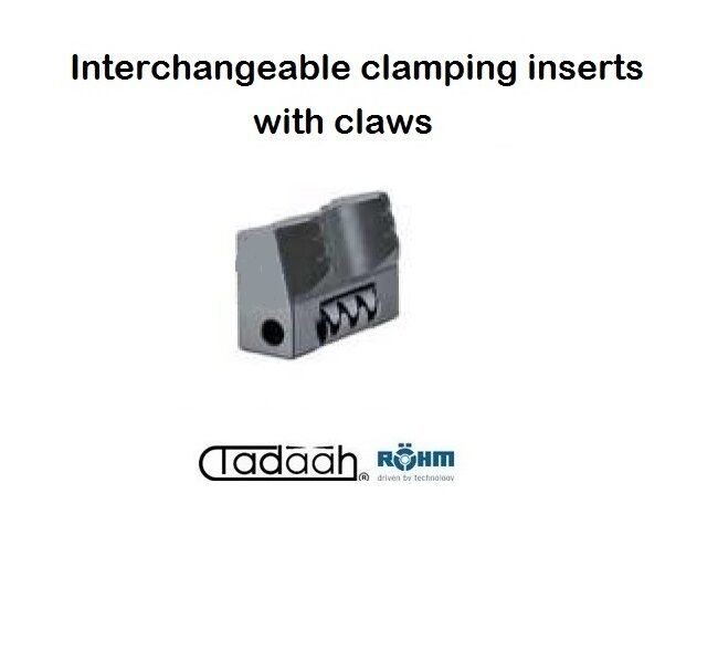 Interchangeable clamping inserts with claws for Röhm DURO-A RC power chuck