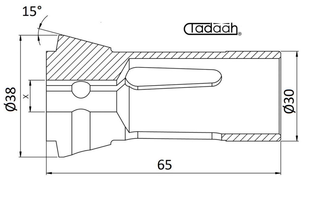 1446E F30-101 Druckspannzange RUND DIN 6343 für Gildemeister - Speed 20