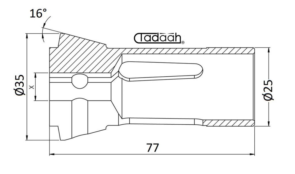 145E - F25-64 Pinza Stringibarra TONDA a compressione, DIN 6343 per Gildemeister Sprint 20 Linear, Citizen F16