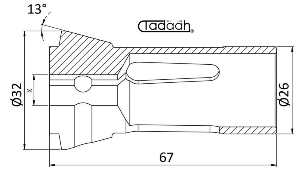 146E - F26-90 Pinza Stringibarra TONDA a compressione DIN 6343 per Bechler BR20, Traub