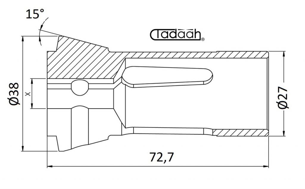 147E  F27 76-2 Druckspannzange RUND DIN 6343