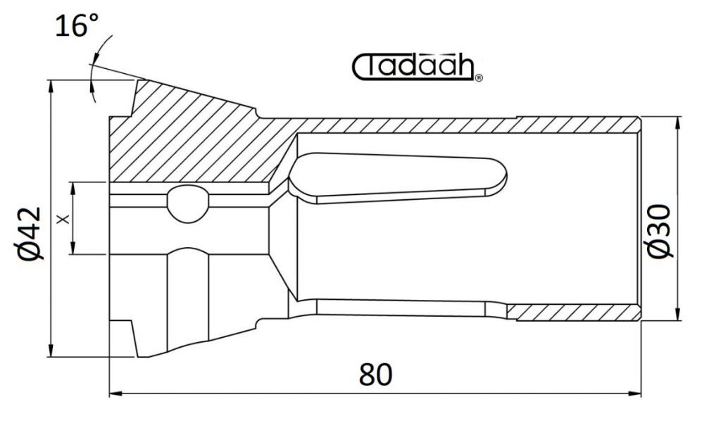 157E - F30-63 Pinza Stringibarra TONDA a compressione DIN 6343 per Gauthier, Strohm 255, Tornos M25