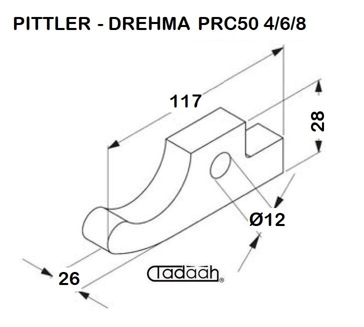 Chuck lever for opening and closing clamp suitable for PITTLER-DREMA-16.222-373.1