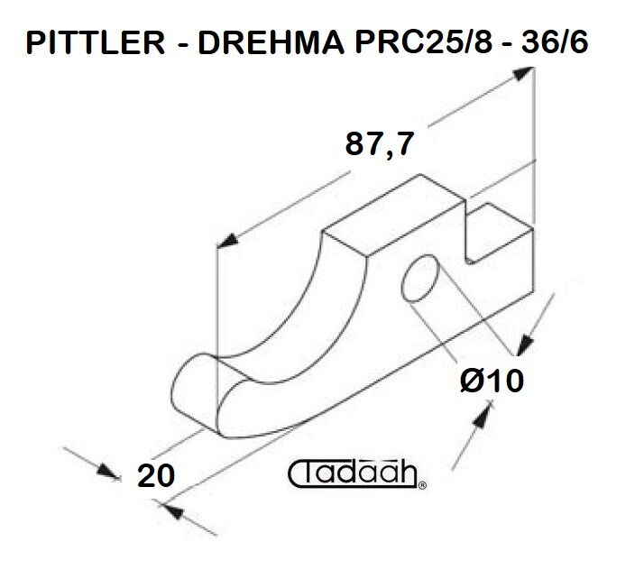  Spannfinger passend für Spannzangengruppe Öffen/Schliessen PITTLER-DREMA-16.222-589.1