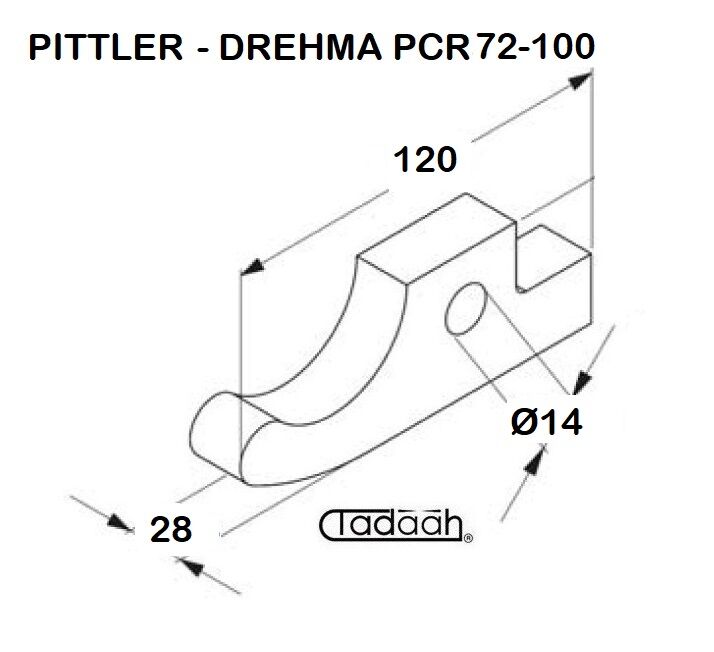 16-230-420 1 Nasello per apertura e chiusura pinza PITTLER-DREMA-PRC72-100