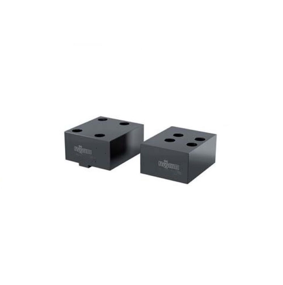 160352 One-piece steel top jaws, for self-production of formed jaws or for clamping formed parts, for Röhm vice series RKE, RKE-M, RKE-LV, size 125mm