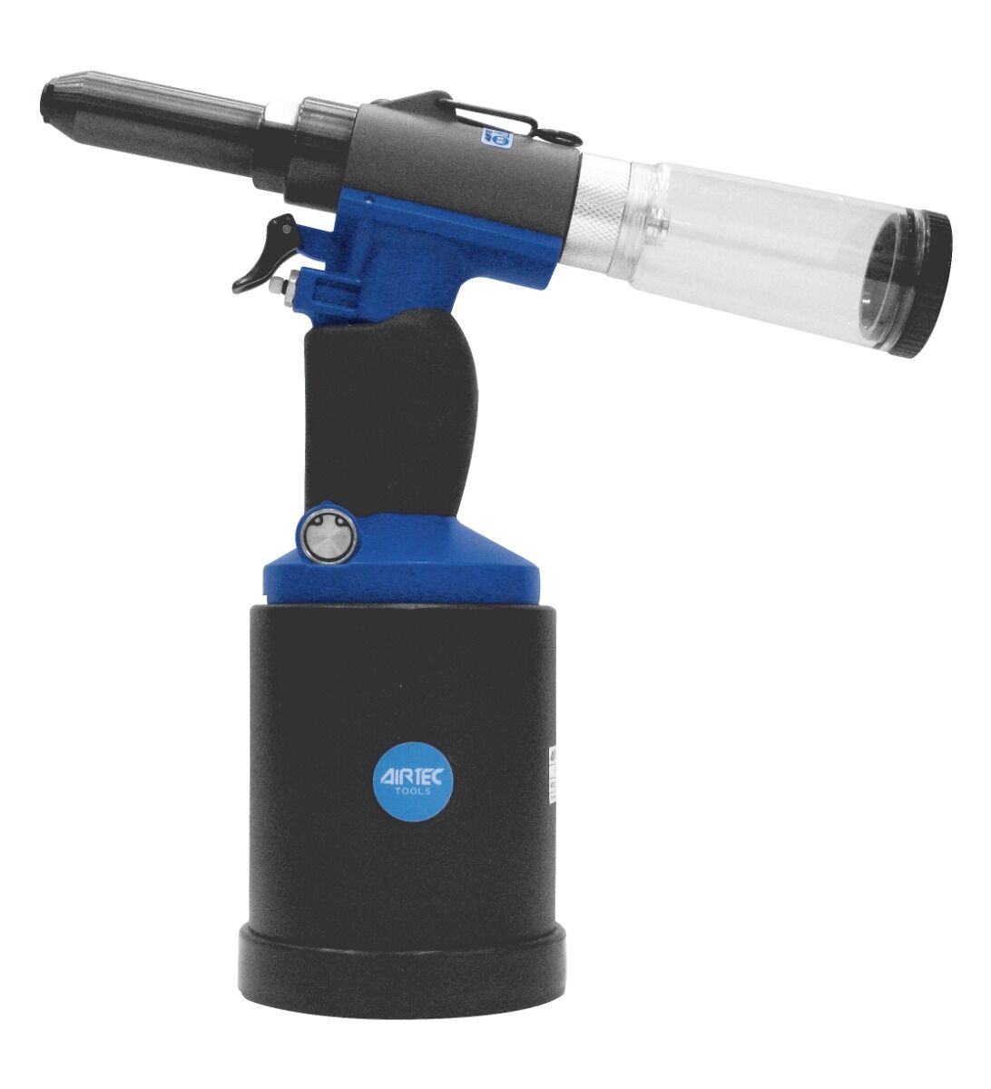 AIRTEC 16046000 Rivettatrice idropneumatica modello 414 in composito, con interruttore di comando di aspirazione e contenitore di raccolta