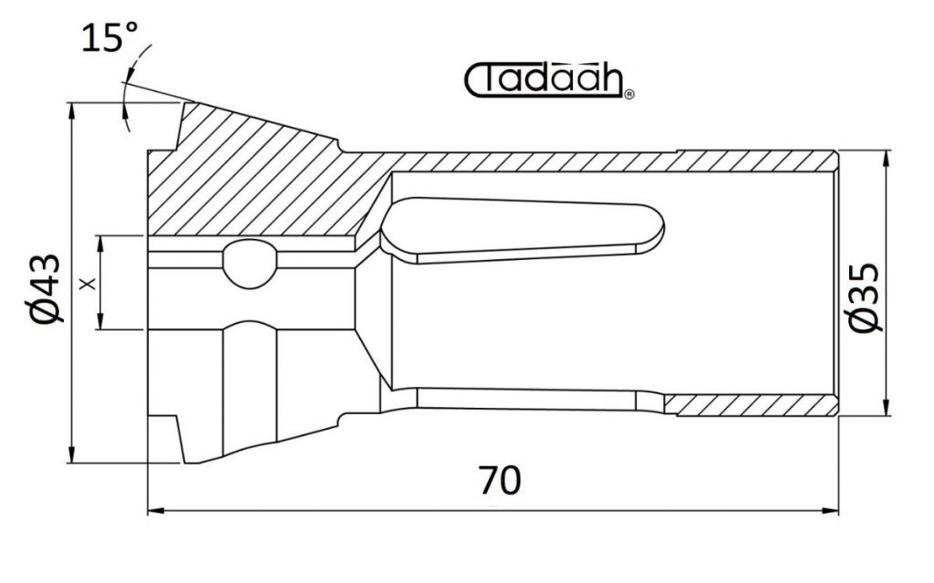 162E - F35-67 Collets for Single-Spindle Lathes ROUND DIN6343 for Index 25