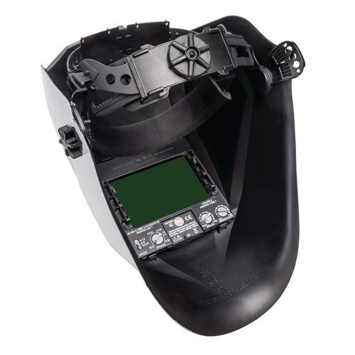 SCHWEISSKRAFT 1654025-2 Casco per processi di saldatura MIG-MAC, TIG e smerigliatura con visiera autoscurante, color Rosso