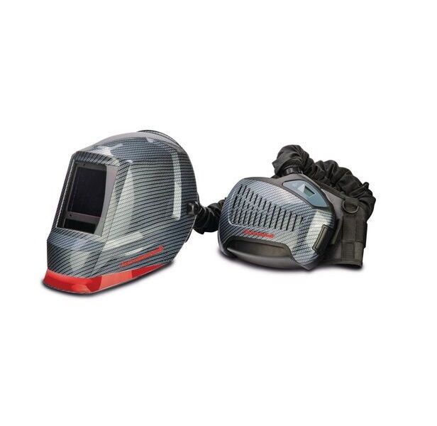 SCHWEISSKRAFT 1654040 Automatik-Schweißerschutzhelm geeignet für Elektroden-, MIG/MAG- und WIG-Schweißen, Farbe Rot, geeignet für den professionellen Einsatz, 180° selbstverdunkelndes Visier
