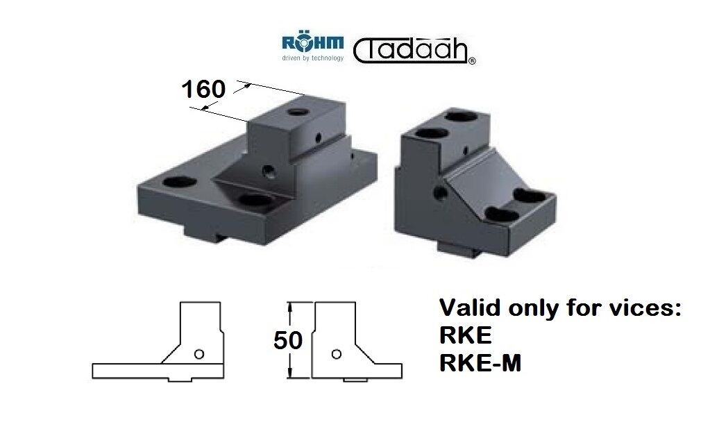 175387 Set di ganasce per morsa Röhm serie RKE, RKE-M a doppio gradino, superficie liscia