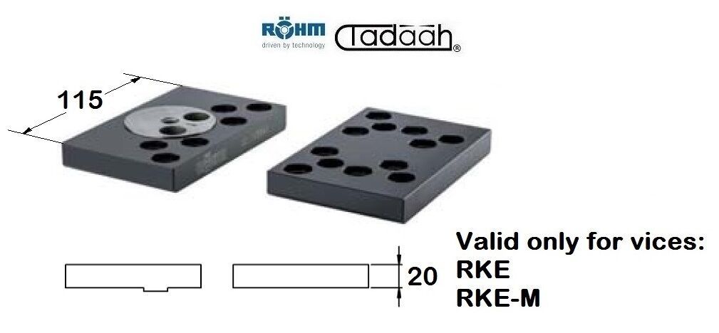 ROEHM 169383 Set of Carrier jaws, without claw inserts, suitable for vice Röhm serie RKE, RKE-M - Size 92mm