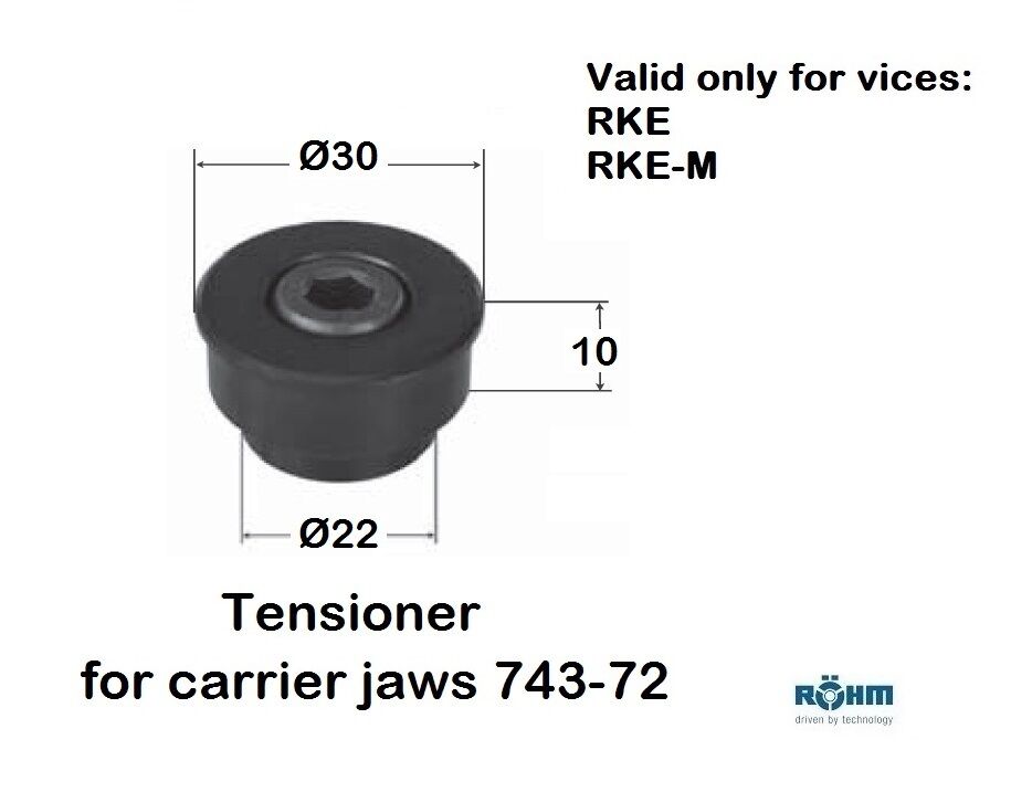 Tensioner for carrier jaws 160/200mm, for vice Röhm serie RKE, RKE-M