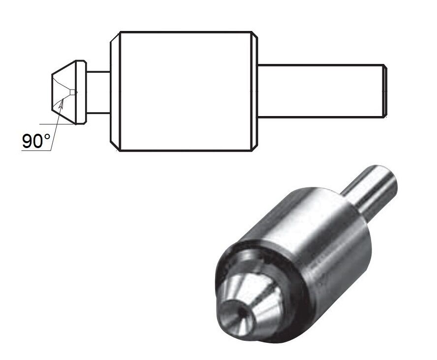 172.200F3 Rotating live centres for single and multi-spindle lathes with cylindrical shank, 2mm compression stroke- Supplied insert