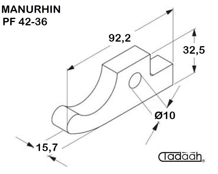 1770 Nasello per tornio MANURHIN - PF 42, PF 36