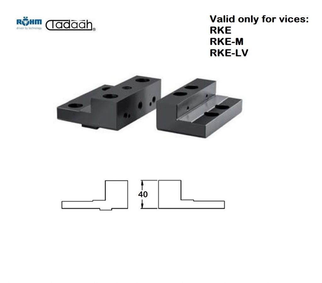 Set di ganasce per morsa Röhm serie RKE, RKE-M, reversibili, misura 125