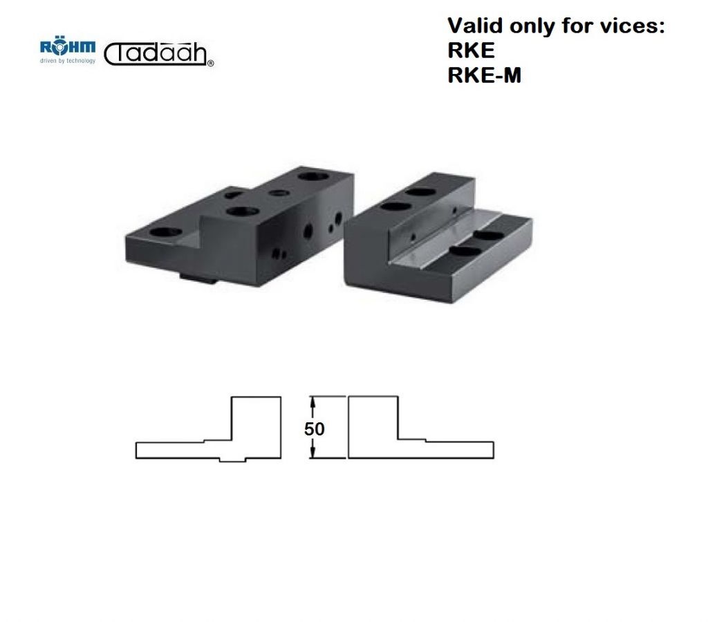 Stepped jaws reversible suitable for vice serie RKE, RKE-M, measure 160