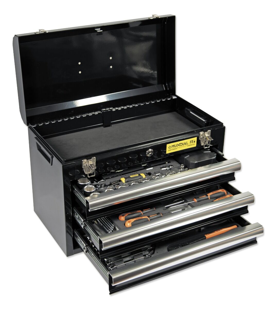 MUNDIAL 1801.030 Cassettiera portatile porta attrezzi - 135 utensili - 3 moduli - Misure 510x263x350mm