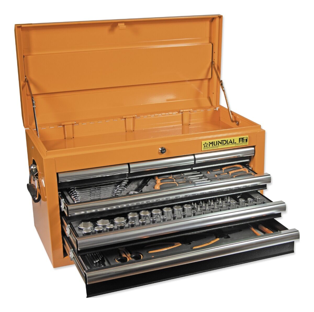 MUNDIAL 1805.030 Cassettiera portatile porta attrezzi - 145 utensili - 6 cassetti - Misure 660x320x380mm