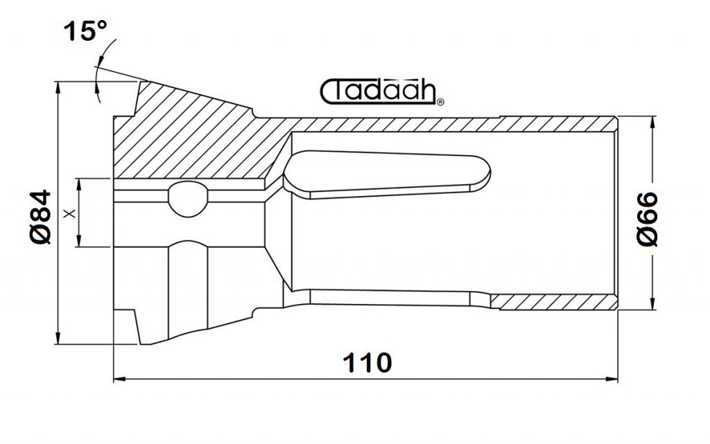 185E - F66 - BA60 Druckspannzange RUND DIN 6343 für Gildermeister, Its 60, Index 52, B60, E60, ER60, Steinhäuser, Tarex, Traub A60, TB60, TF60, TNF60
