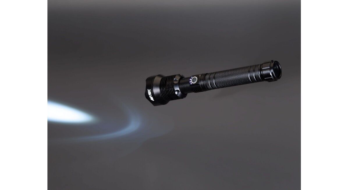 19406500 AIRTEC Wiederaufladbare Fackel 2000 Lumen mit Aluminiumgehäuse