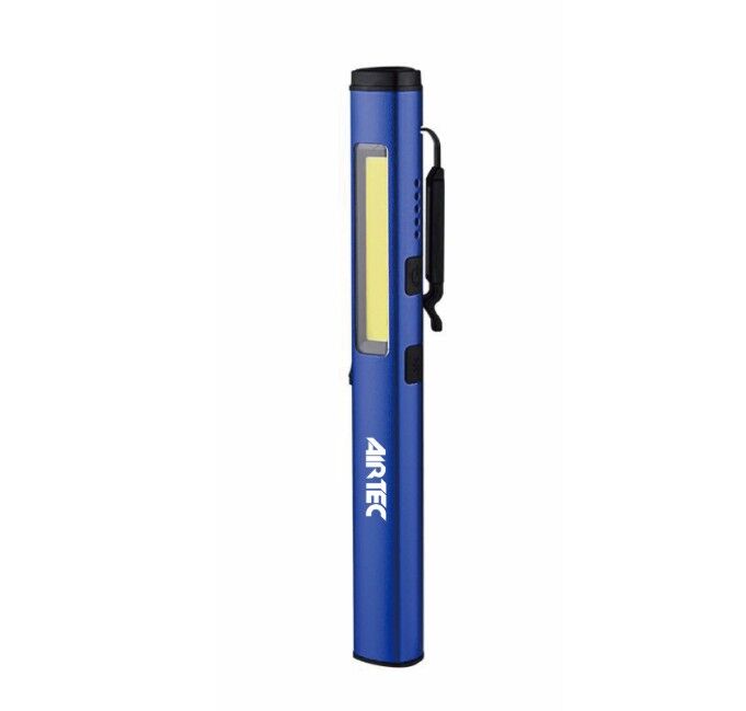 19405500 AIRTEC Wiederaufladbare Laser- und UV-Stiftlampe mit Magnet und um 120° drehbarem Karabinerhaken